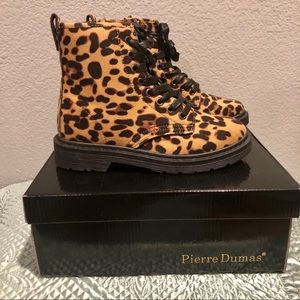 Cheetah Print Combat Boots | Size 7 | New In Box | Pierre Dumas